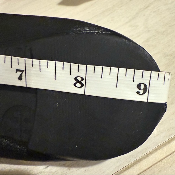 Tory Burch Reva Women's Leather Ballerina Black Gold Logo Flats Shoes Size 6 - Picture 10 of 11